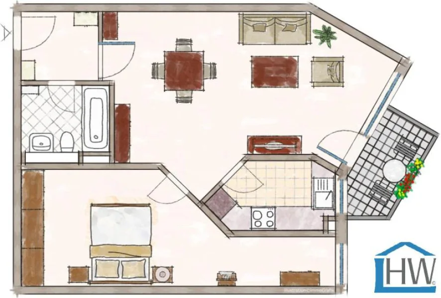 clever geschnitten - Wohnung mieten in Köln - ZENTRAL ABER ABSOLUT RUHIG GELEGEN