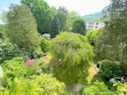 Garten vom Balkon gesehen