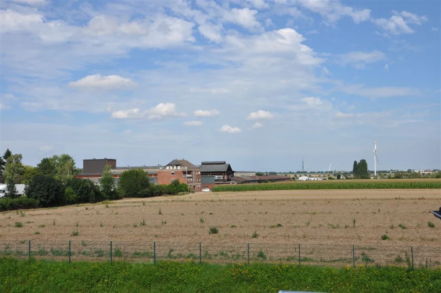 Weitblick über Wiesen und Felder