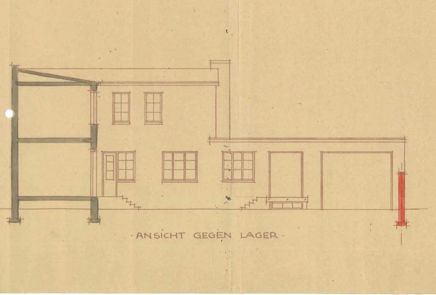 Ansicht Lager und Halle