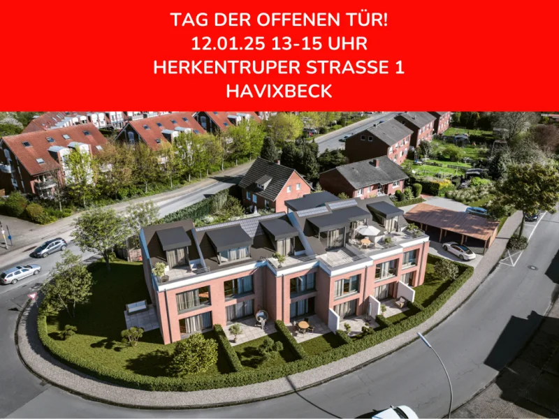 Visualisierung Objektansicht - Haus kaufen in Havixbeck - Feines, modernes Stadthaus mitten in Havixbeck