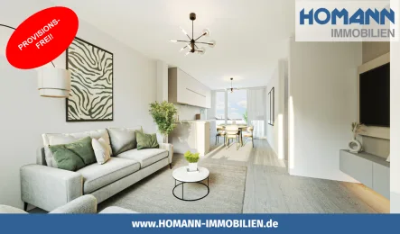 DG Wohnen mit Terrasse - Wohnung kaufen in Havixbeck - Schicke 3- Zimmer- Maisonettewohnung mit großer Dachterrasse in Havixbeck