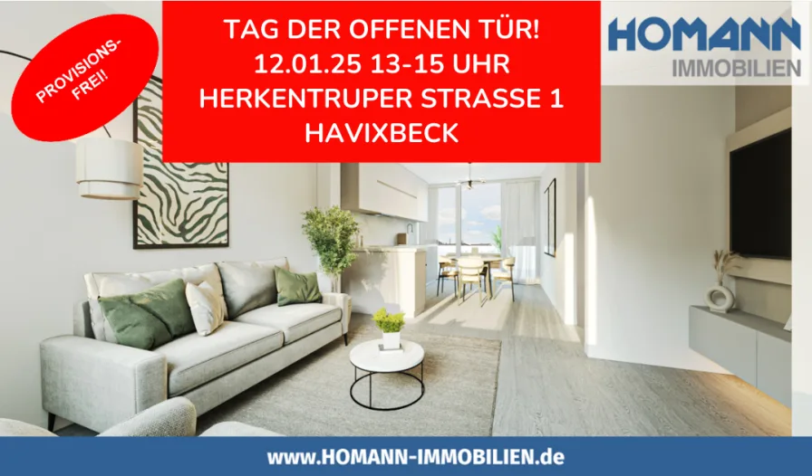 DG Wohnen mit Terrasse - Wohnung kaufen in Havixbeck - Schicke 3- Zimmer- Maisonettewohnung mit großer Dachterrasse in Havixbeck