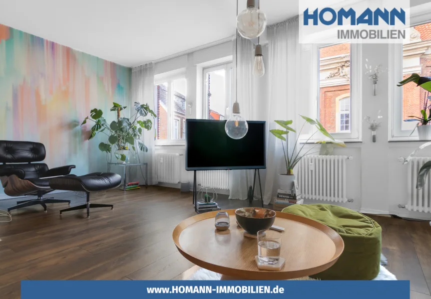 Wohnzimmer 1. OG - Haus kaufen in Münster / Innenstadtring - Im Herzen von Münster - Promenade und Prinzipalmarkt vor Ihrer Haustür!