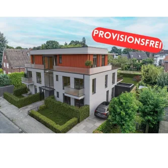 Frontansicht  - Wohnung kaufen in Münster - Neubauprojekt im Mauritzviertel - Nähe Kanalpromenade!Exquisite Gartenwohnung mit zwei Terrassen und großem Gartenanteil!