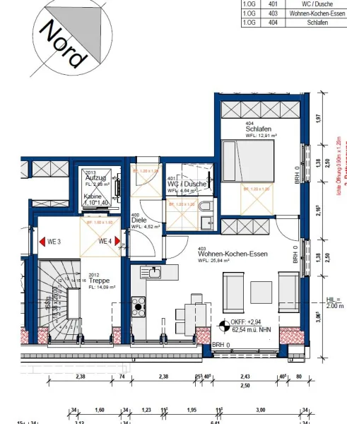 Obergeschoß - Appartment