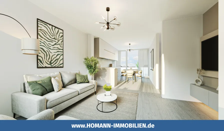 Titelbild - Wohnung kaufen in Havixbeck - Provisionsfreie Neubau-Maisonette mit großer Dachterrasse in Havixbeck