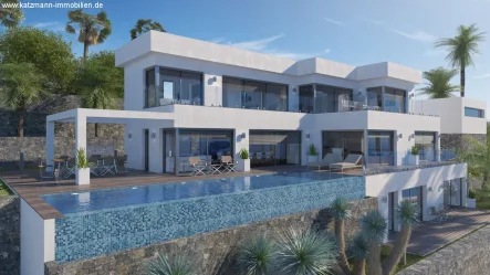  - Haus kaufen in Altea - Spanien, Costa Blanca, Villa ERICA, Freistehende Luxusvilla mit Meeresblick und Infinity-Pool  zu verkaufen (Neubau)