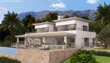  - Haus kaufen in Moraira - Spanien, Costa Blanca, Casa VALENTINA, Freistehendes Einfamilienhaus mit Infinity-Pool  zu verkaufen (Neubau)