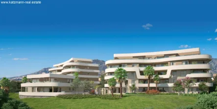 rcs-aa-exterior-gardens-1500x750 - Wohnung kaufen in Fuengirola - Spanien, Costa del Sol, Luxus-Apartments (Neubau) mit unschlagbarem Meerblick und direktem Zugang zum Strand  zu verkaufen