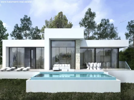 Neubau Villa in Calpe mit Pool (1).jpg - Haus kaufen in Calpe - Spanien, Costa Blanca, Projekt einer Neubau-Villa auf einer Wohnebene mit Pool und Garten zu verkaufen