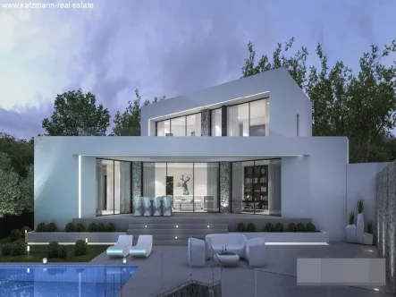 Neubau Villa auf 2 Ebenen mit Pool in Moraira zu verkaufen (1).jpg - Haus kaufen in Moraira - Spanien, Costa Blanca, Neubau-Villen-Projekt in hoher Qualität auf zwei Wohnebenen mit Pool und Garten zu verkaufen