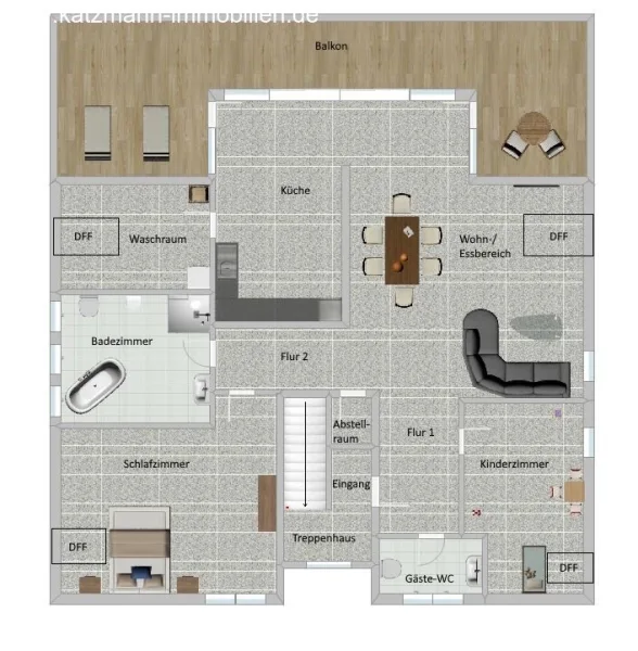 Grundriss DG-Wohnung (aktueller Zustand)