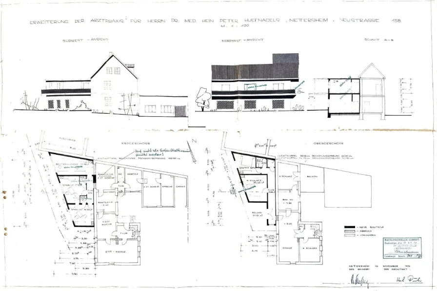 Grundriss Anbau EG-OG