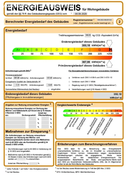 Energieausweis (Heizöl!)