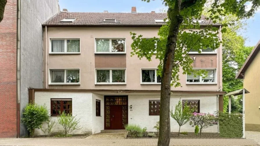 Hausansicht - Haus kaufen in Gelsenkirchen - Kapitalanlage: Mehrfamilienhaus, ca. 721 m², (7 WE,1 Gewerbe und Garagenhof) in Gelsenkirchen-Resse