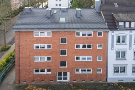 Hausansicht - Wohnung kaufen in Mülheim an der Ruhr - 3-Zimmer Eigentumswohnung, ca. 73 m²,mit Balkon in Mülheim - Broich