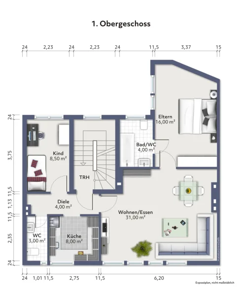 Grundriss 1. Obergeschoss 