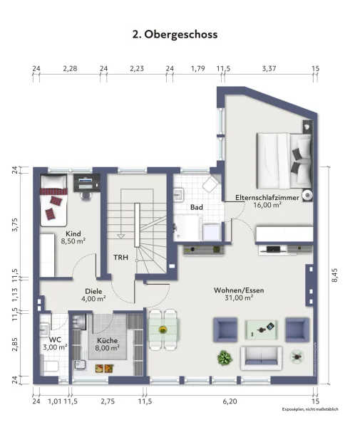 Grundriss 2. Obergeschoss