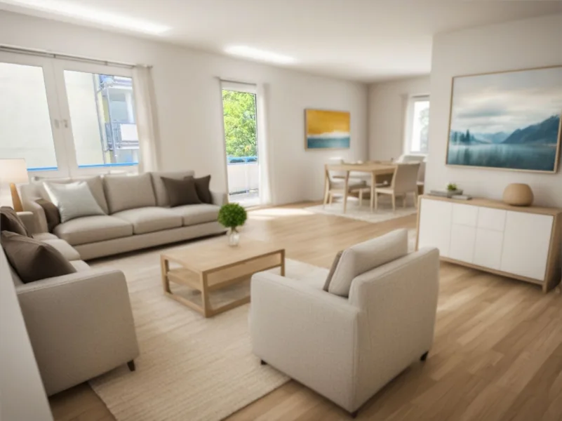 Wohnzimmer Einrichtungsbeispiel - Wohnung kaufen in Koblenz - ++Moderne Eigentumswohnung in beliebter Wohnlage!++
