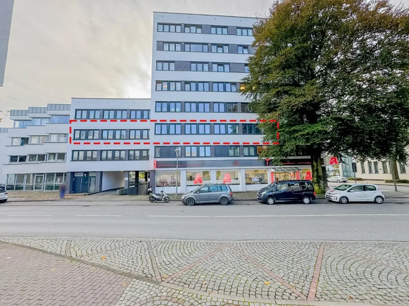 Frontansicht Praxis - Büro/Praxis kaufen in Arnsberg - Die ideale Büro-/Praxisfläche (Teileigentum) mit 246 m² + Tiefg.-Stellplatz im Zentrum von Arnsberg