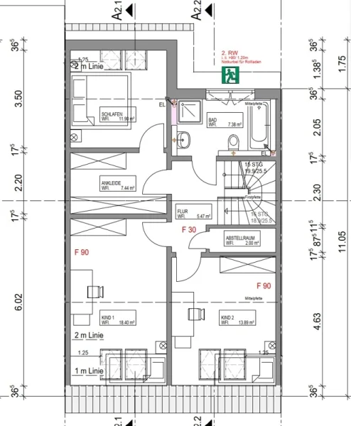 Bauplan Grundriss DG