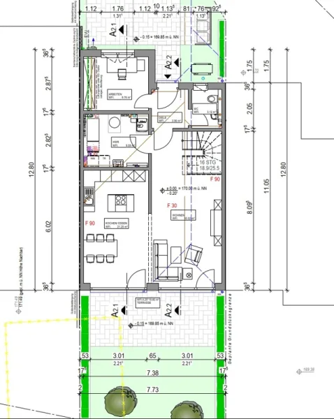 Bauplan Grundriss EG