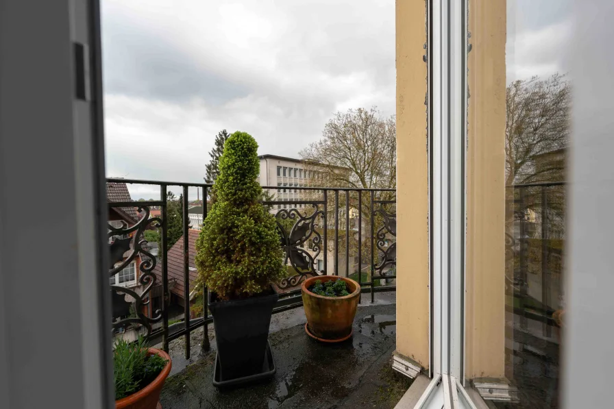 Balkon im Schlafzimmer mit Morgensonne