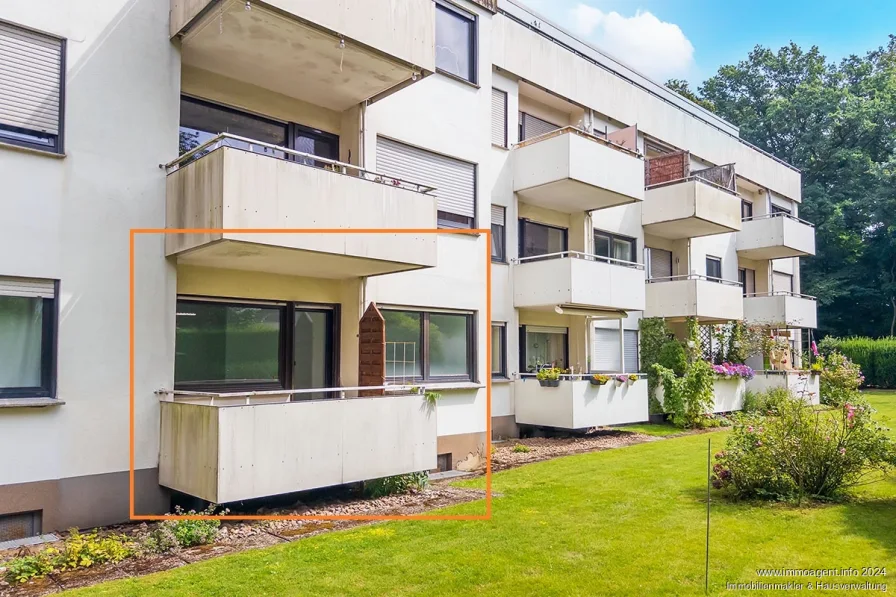 Ansicht - Wohnung kaufen in Bielefeld - Attraktive Erdgeschosswohnung mit Südwestbalkon  nahe der Universität