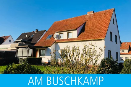 Gartenansicht - Haus kaufen in Halle/Westf. - Baugrundstück inklusive! 2-Familienhaus mit Doppelgarage