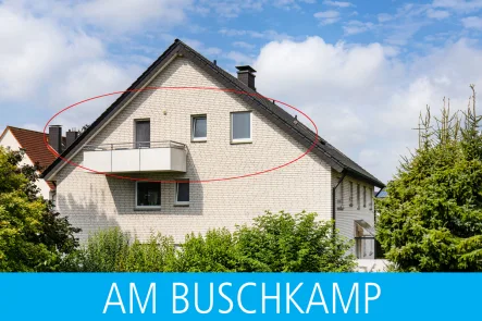 Außenansicht  - Wohnung kaufen in Bielefeld-Brake - Moderne DG-Wohnung mit Stellplatz, Balkon und tollem Blick ins Grüne!