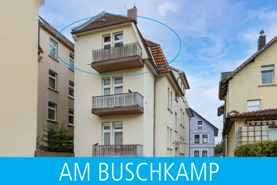 Ansicht mit Balkon - Wohnung mieten in BI-Sieker - BESICHTIGUNG AM SA, 16.11 VON 14-15 UHR / BIELSTEINSTR. 23, 33604 BI!3-Zimmer-Wohnung mit KFZ-Stellplatz