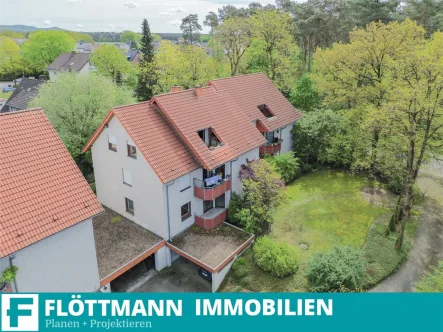 Drohnenaufnahme - Wohnung kaufen in Oerlinghausen - Moderne Erdgeschosswohnung in naturnaher Lage von Oerlinghausen-Lipperreihe!