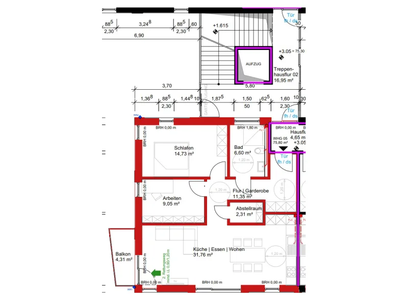 Wohnung Nr. 5 Obergeschoss