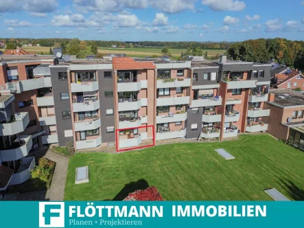 Luftansicht - Wohnung kaufen in Bielefeld / Vilsendorf - Ansprechende Erdgeschosswohnung in ruhiger Lage von Bielefeld-Vilsendorf!