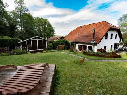 Garten  - Haus kaufen in Stromberg - Ruhige Doppelhaushälfte am Waldrand