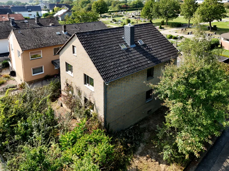 Blick von Oben - Haus kaufen in Waldalgesheim - Solides Einfamilienhaus mit Sanierungsbedarf