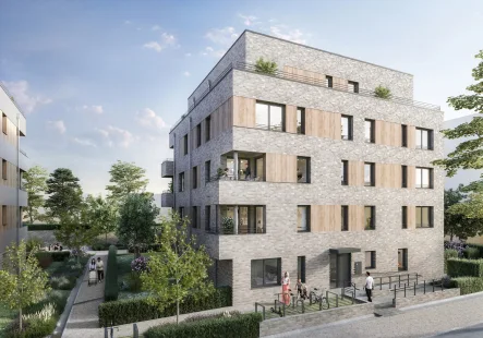 Eingangsseite Haus 1 - Wohnung kaufen in Bochum - Platz für jeden Bedarf plus Süd-West-Loggia