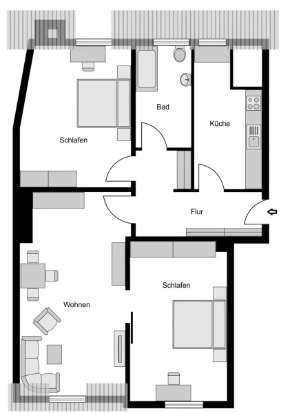 Grundriss Wohnung