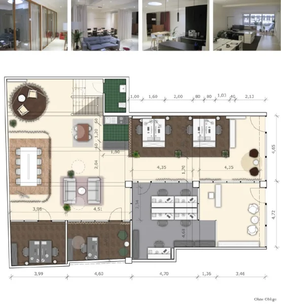 Grundriss - Büro/Praxis mieten in Bonn - Preiswert am Rand der Bonner City!