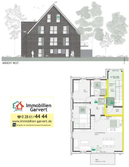 Startbild - Wohnung kaufen in Gescher - Neubau! Attraktiver 3-Zimmer-Wohnung im Obergeschoss, ruhig in Gescher-Hochmoor