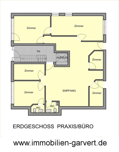 Grundriss - Büro/Praxis mieten in Borken - Vermietung - Innenstadtnähe! Büro oder Praxis in zentraler Lage von Borken