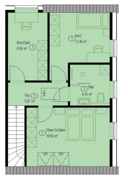 Grundriss Dachgeschoss