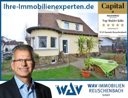 Rückansicht - Haus kaufen in Wesseling - Freistehendes Einfamilienhaus zwischen Rheinpark und Zentrum