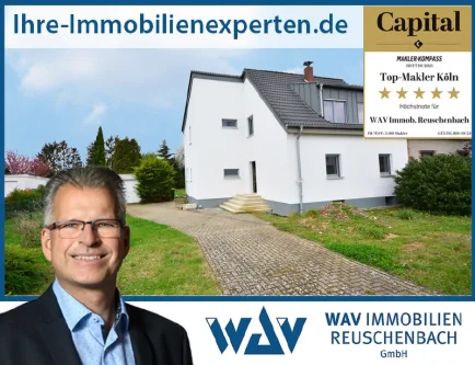 Ansicht - Haus kaufen in Wesseling - URFELD: Geräumiges Haus mit tollem Garten zum Endausbau
