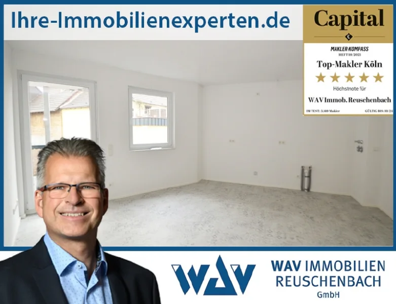 Wohnzimmer - Wohnung kaufen in Brühl - Moderne 2-Zimmerwohnung mit Terrasse