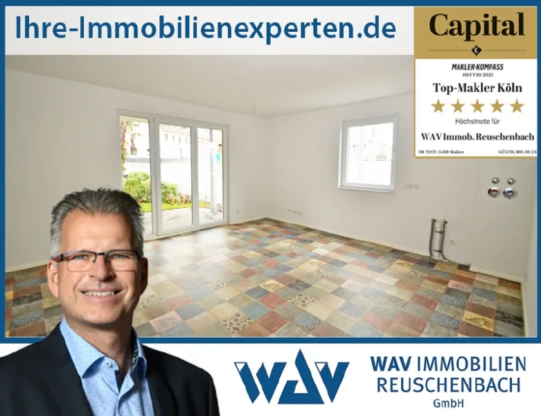 Wohnzimmer - Wohnung kaufen in Brühl - Vermietete Wohnung mit Terrasse und Tiefgaragenstellplatz!