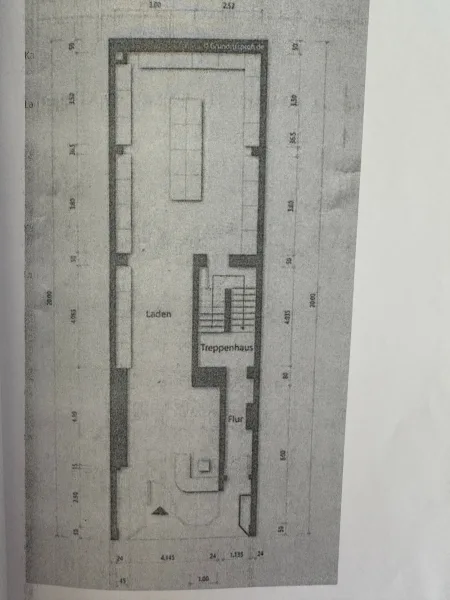 Grundriss EG Ladenlokal und Eingang