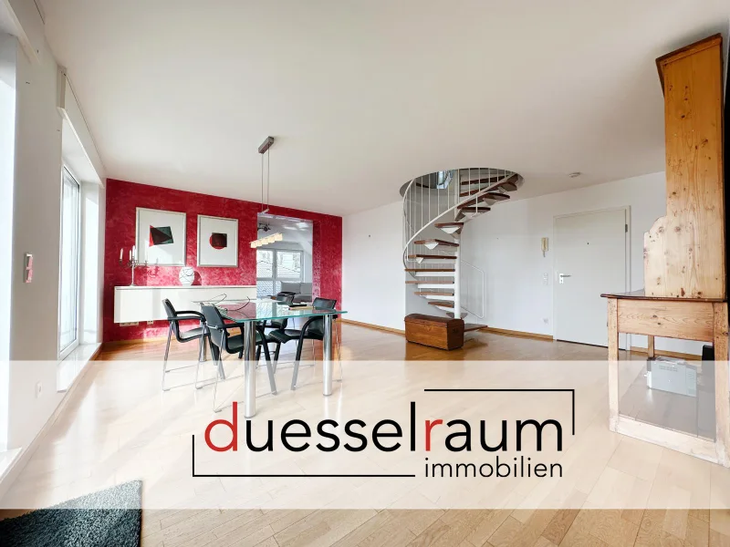 Titelbild - Wohnung kaufen in Düsseldorf - Unterbach: 168 m² möglich – Traumhafte Maisonette-Wohnung mit Dachterrassen und Panoramablick!