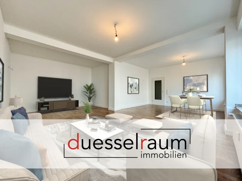 Titelbild - Wohnung kaufen in Düsseldorf / Düsseltal - Düsseltal: Große, moderne 3-Zimmer-Wohnung in zentraler Lage mit Blick ins Grüne